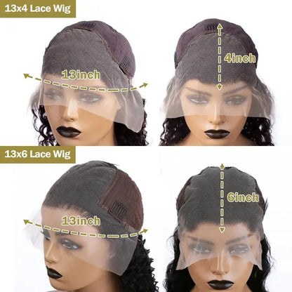 Bling Hair Fashion 13x4 13x6 Deep Wave HD Lace Front Wig Human Hair 180% density Transparent Lace Frontal Wigs For Women Real Hair Wigs PrePlucked Lace Front Wig