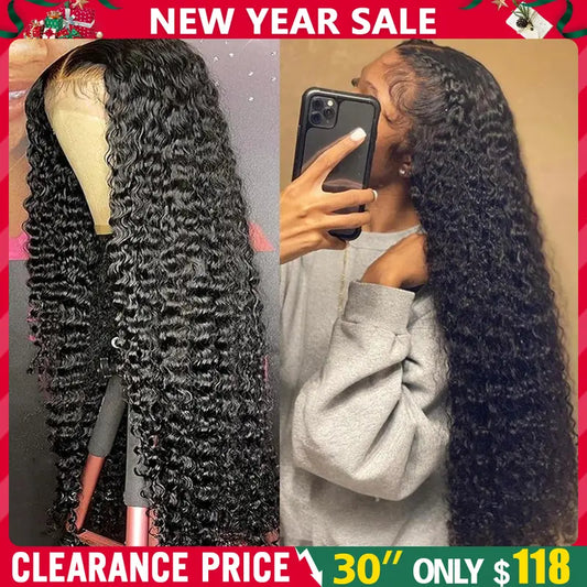 Bling Hair Fashion 13x4 13x6 Deep Wave HD Lace Front Wig Human Hair 180% density Transparent Lace Frontal Wigs For Women Real Hair Wigs PrePlucked Lace Front Wig