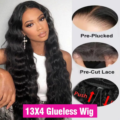 Bling Hair Fashion 13x4 13x6 Deep Wave HD Lace Front Wig Human Hair 180% density Transparent Lace Frontal Wigs For Women Real Hair Wigs PrePlucked Lace Front Wig